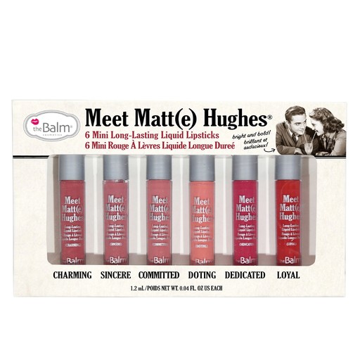 the Balm Meet Matte Hughes Set of 6 Mini Long Lasting Liquid Lipsticks V1