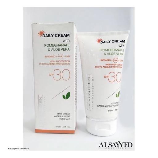 Seventeen Skin Perfection Daily Cream With Pomegranate & Aloe Vera Matt Effect Water & Sweat Resistant