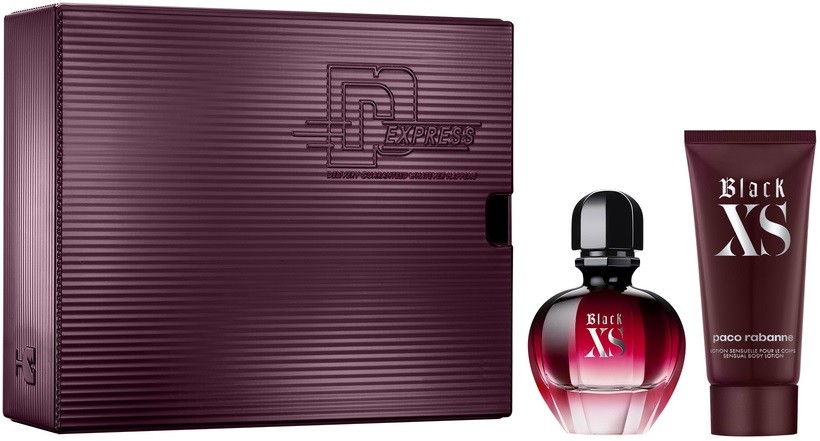 BLACK XS FOR HER SET EDP 80ML + BODY LOTION 100ML BY PACO RABANNE