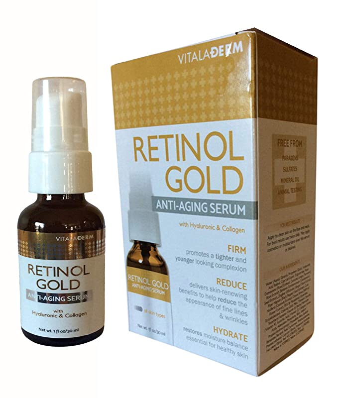 Retinol Gold Anti-Aging Serum with Hyaluronic and Collagen