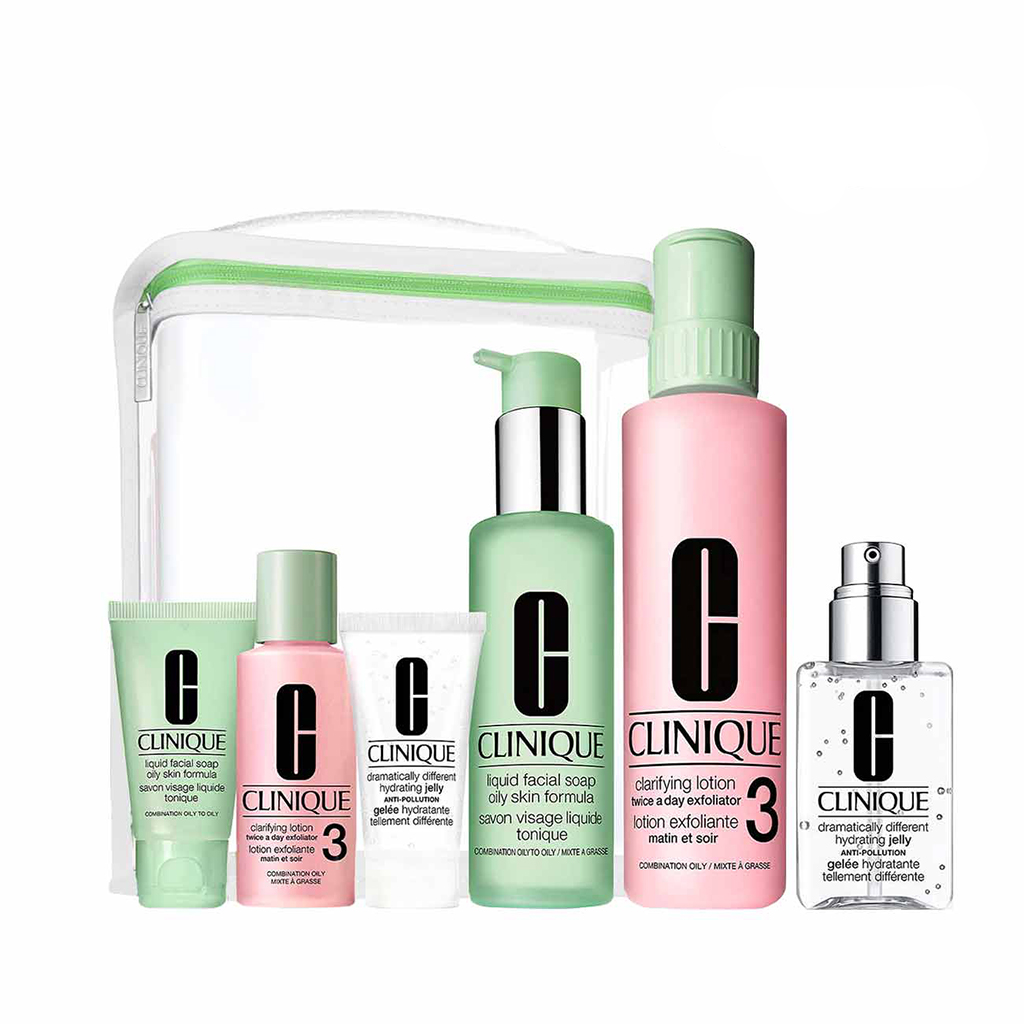 CLINIQUE Large 3-Step Skincare Set For Combination Oily Skin