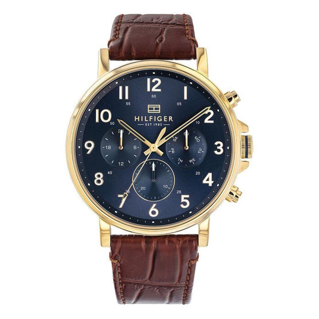 Tommy Hilfiger Multi-function Brown Leather Men's Watch 1710380