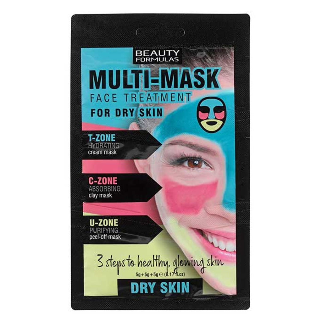 Beauty Formulas Multi Mask Face Treatment For Dry Skin