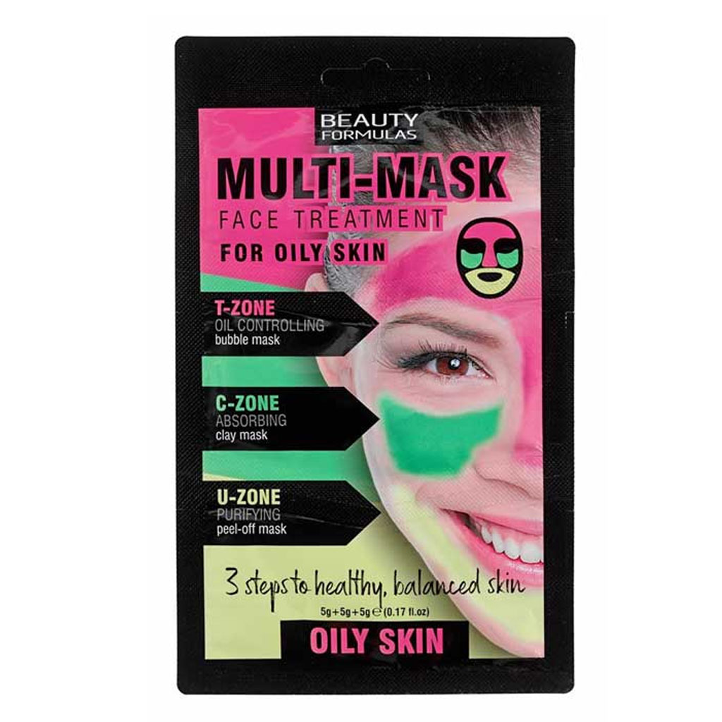 Beauty Formulas Multi Mask Face Treatment for Oily Skin