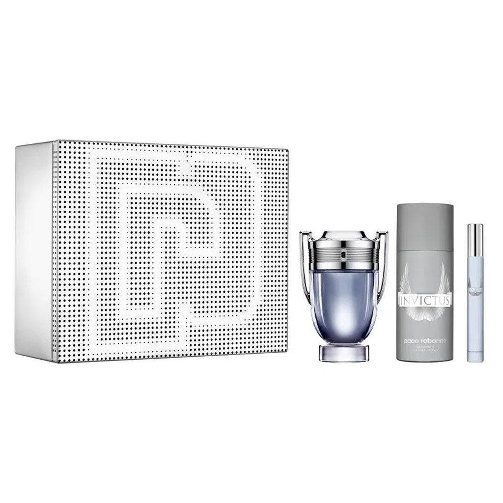 PACO RABANNE INVICTUS SET EDT 100ML + DEO 150ML + 10ML EDT