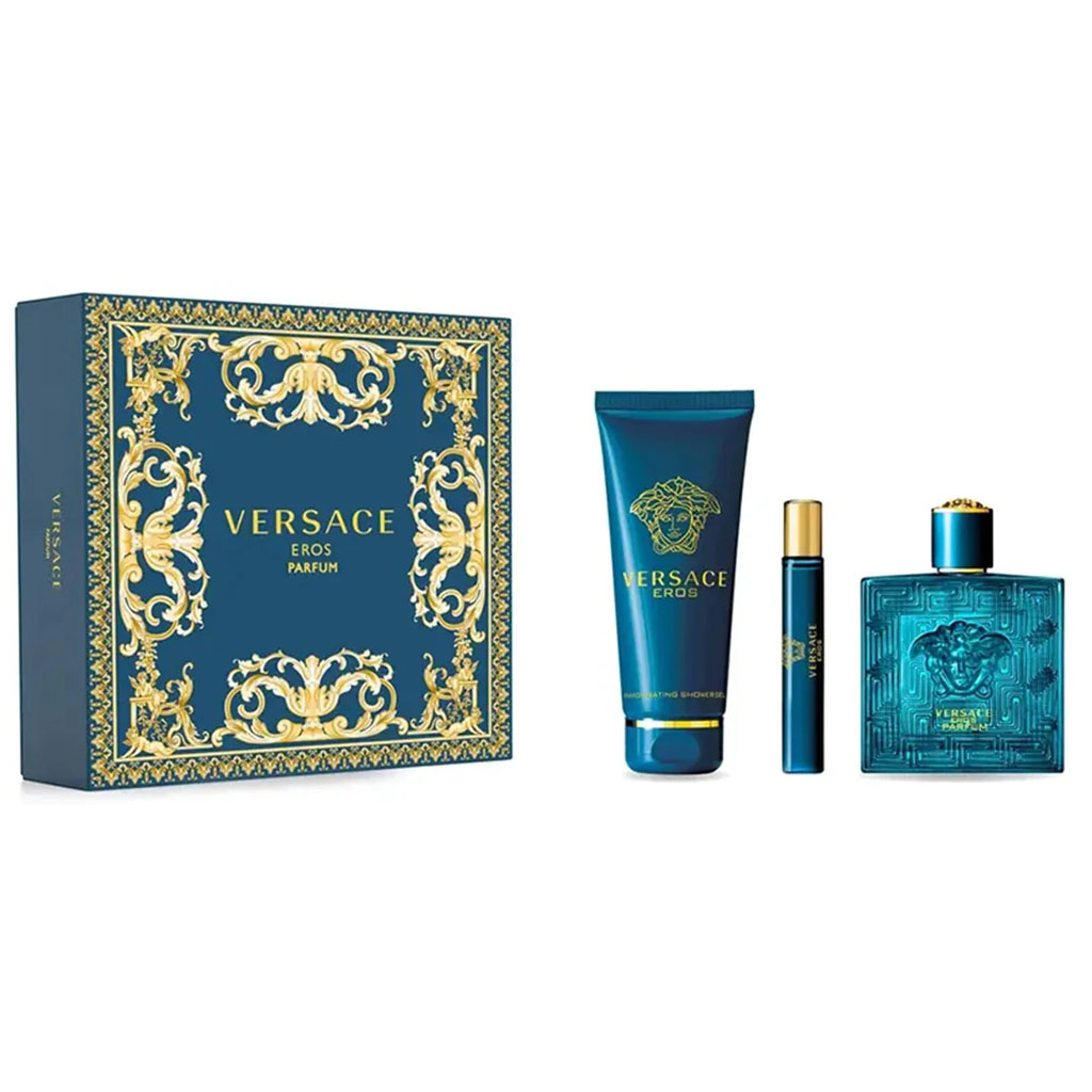 Versace Eros For Men By Versace Parfum Spray 100ML  Gift Set 3 PCs