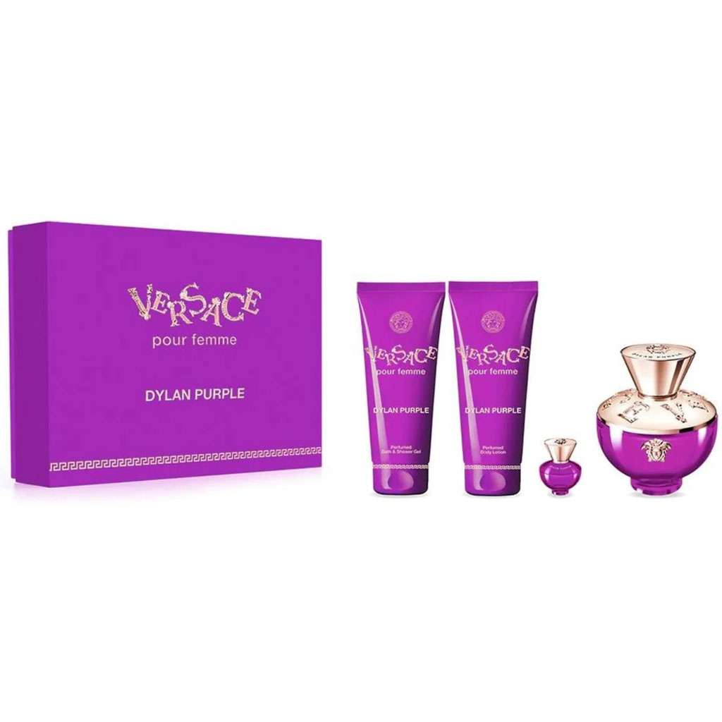 Versace Pour Femme Dylan Purple Set (EDP 100ml + EDP 5ml + BL 100ml + SG 100ml) for Women