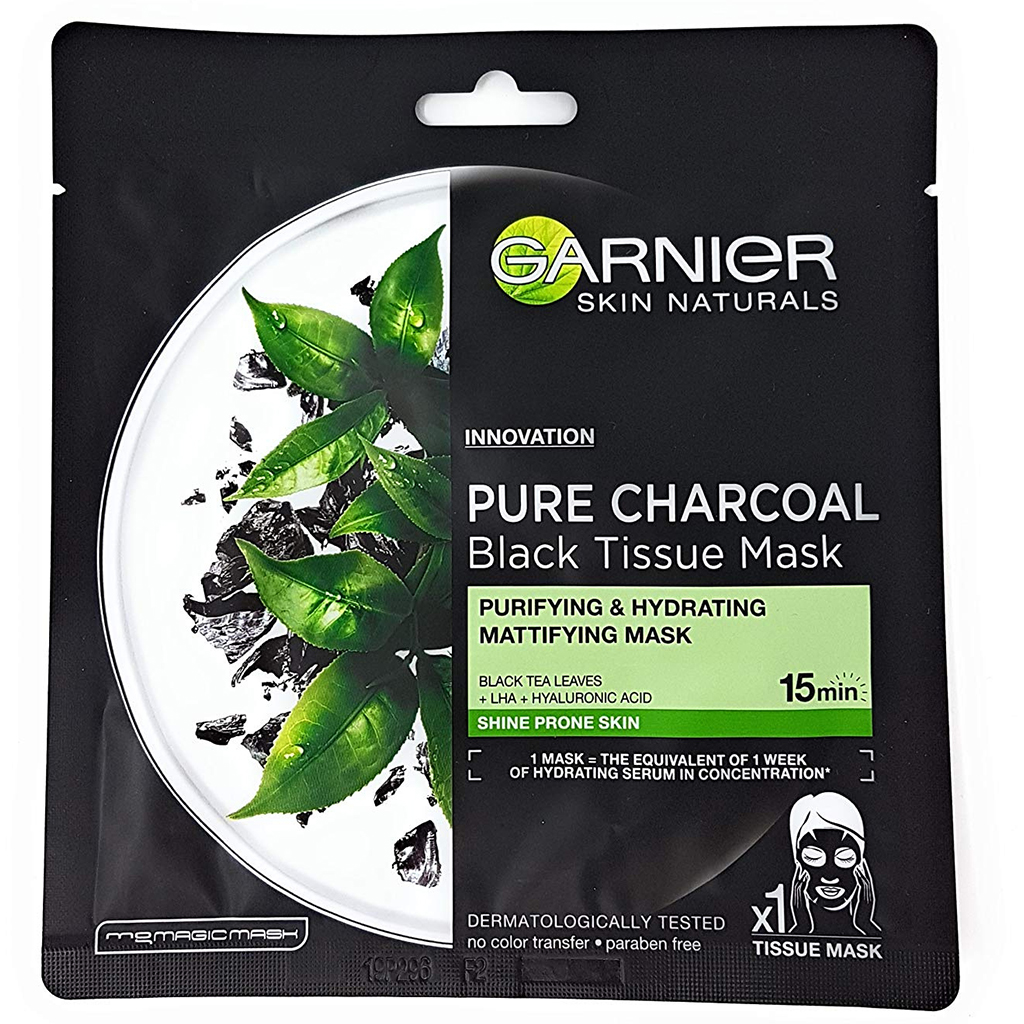 GARNIER PURE CHARCOAL BLACK TISSUE MASK