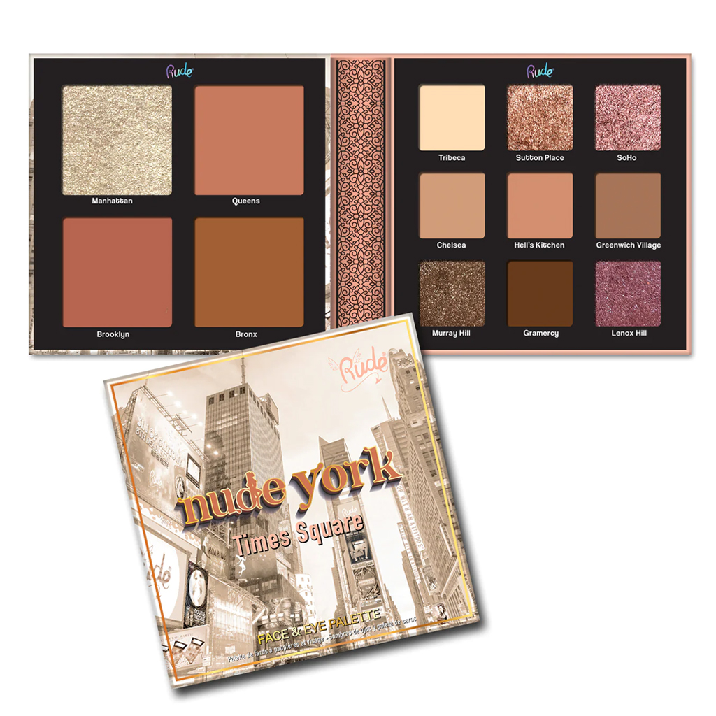 Rude Nude York Times Square Face &amp; Eye Palette