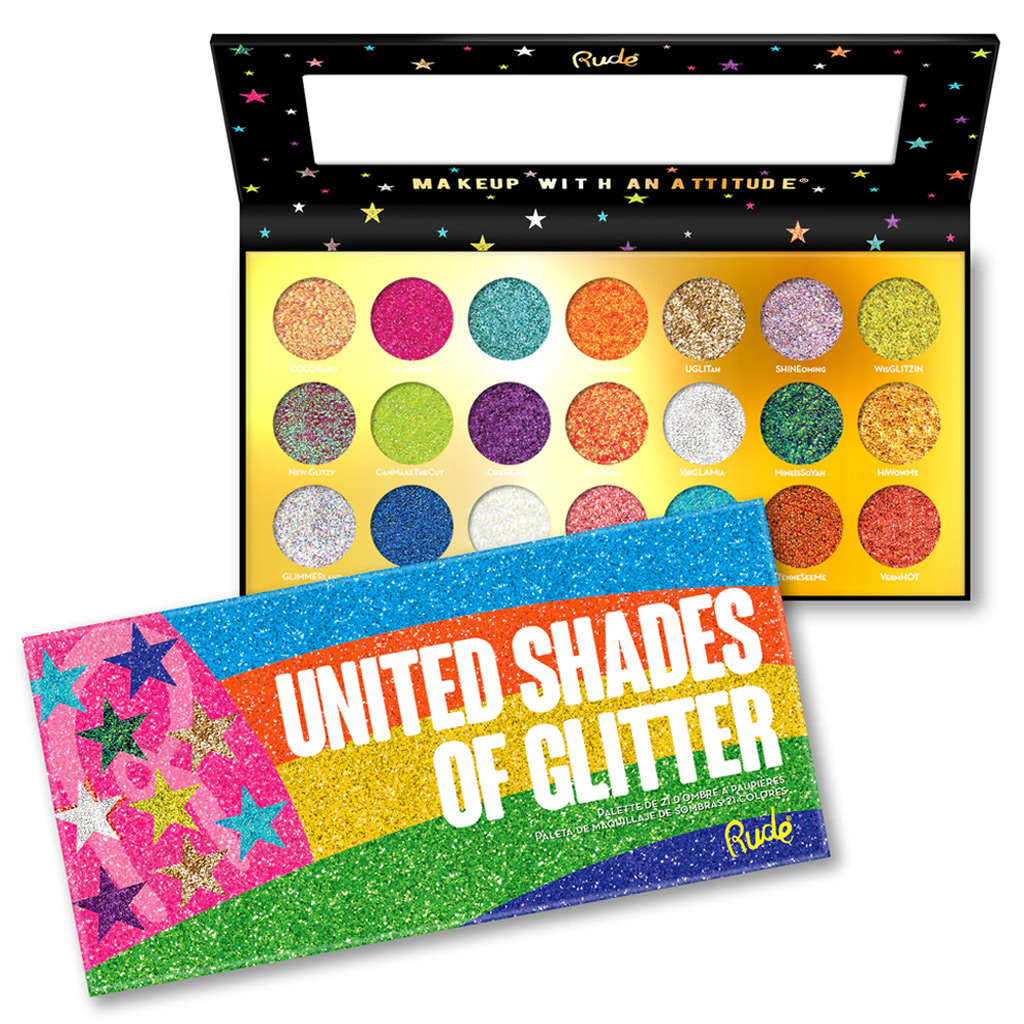 Rude United Shades Of Glitter 21 Color Palette