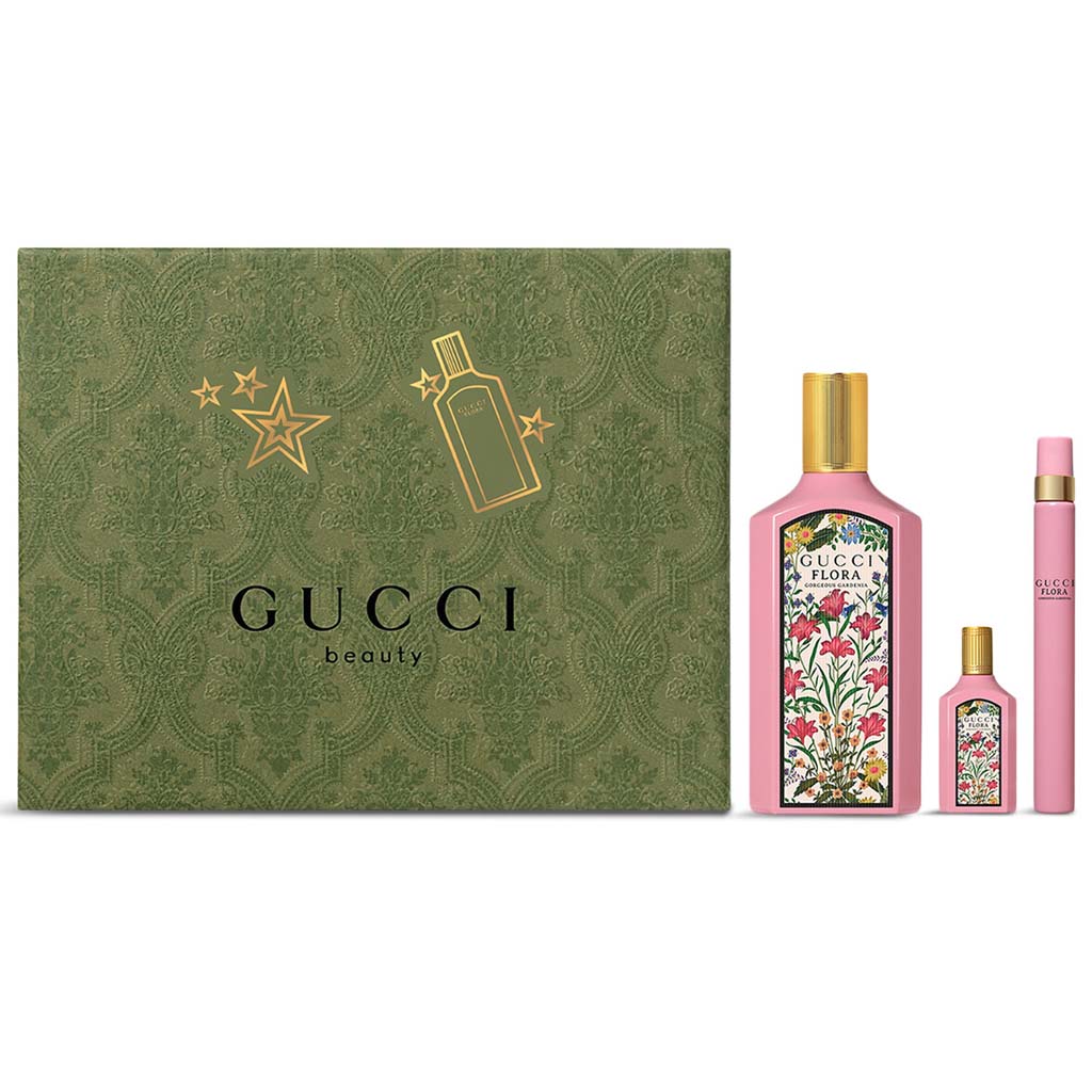 Gucci Flora Gorgeous Gardenia Set 100ML EDP +  5ML + 10ML