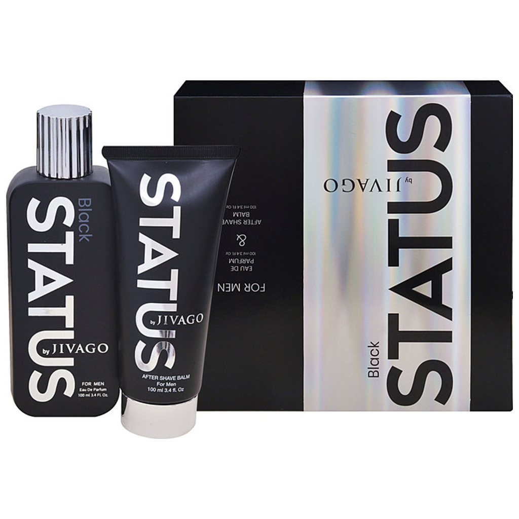 JIVAGO STATUS STATUS BLACK Set 2 Pcs 100ML EDP + 100ML After Shave