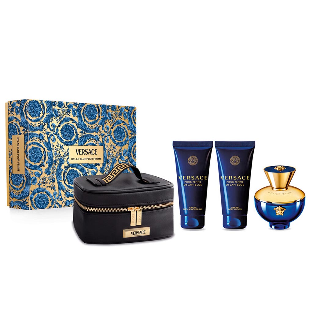 Versace Dylan Blue Set 100ML EDP + Body Lotion + Beauty Case