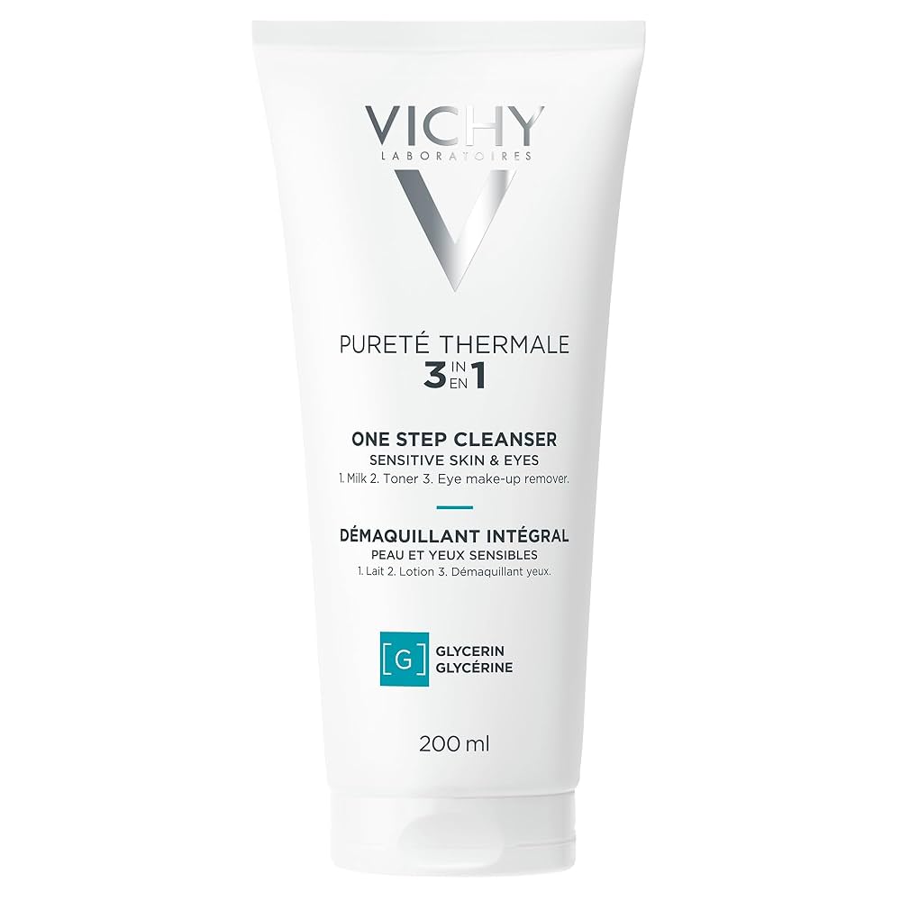 Vichy Pureté Thermale One Step Cleanser for Sensitive Skin 300ml منظف فيشي بيوريت ثيرمال خطوة واحدة 3 في1  300 مل