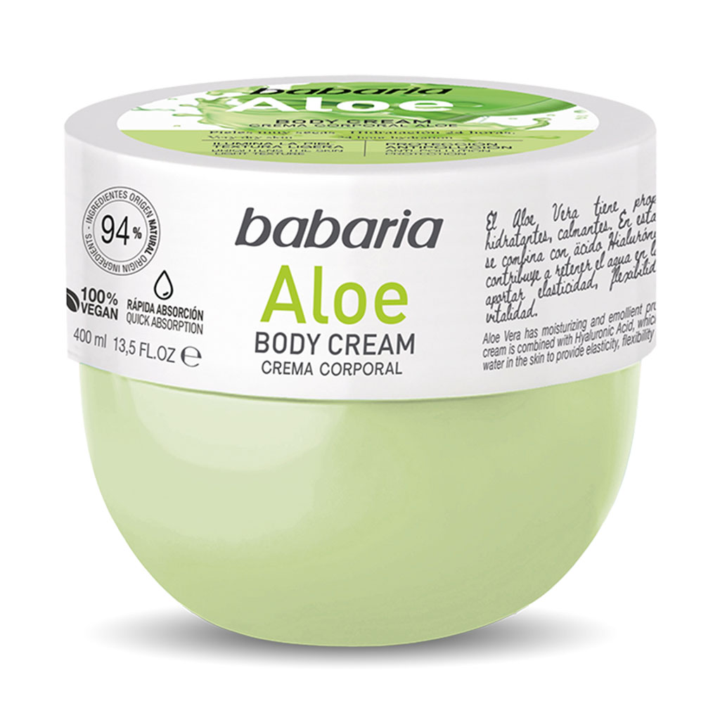 Babaria body cream 400 ml. Aloe vera كريم الجسم مرطب بالألوفيرا
