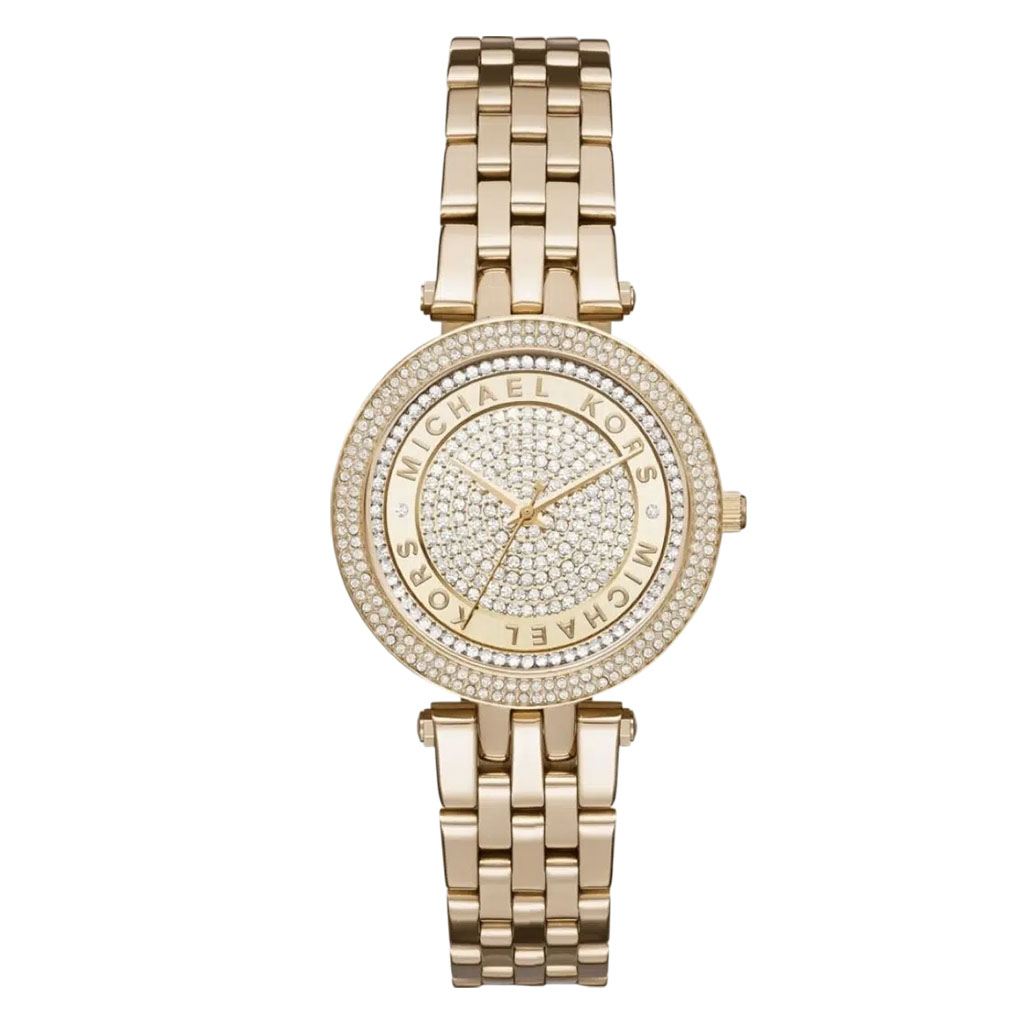 Michael Kors mini darci gold crystal pave dial ladies watch mk3445