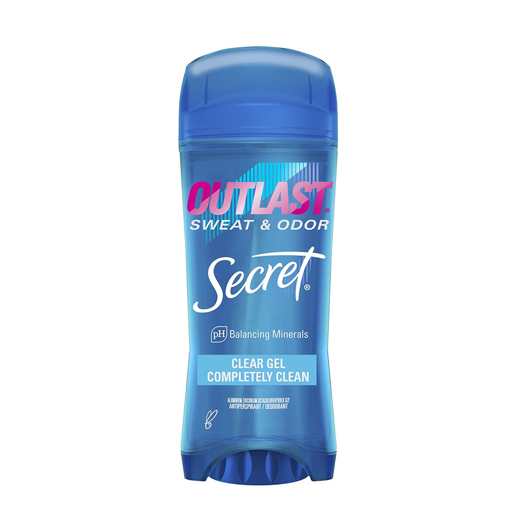 Secret, Outlast Clear Gel Antiperspirant Deodorant For Women Completely Clean سيكرت مزيل عرق ستيك اوت لاست