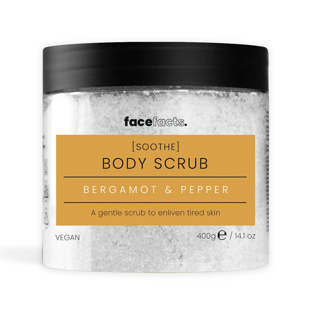 Face Facts Soothe Bergamot &amp; Pepper Body Scrub - 400g - مقشر الجسم بالبرغموت و الفلفل
