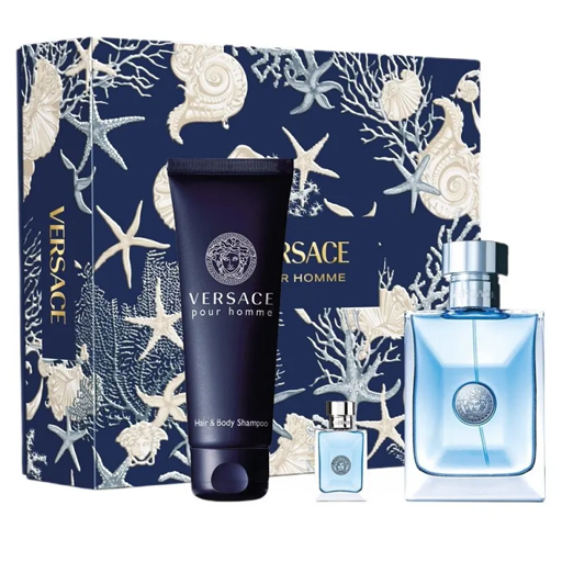 Versace Men's Pour Homme 3pcs EDT Gift Set Fragrances
