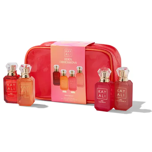 KAYALI EDEN 4 * 10 ML EAU DE PARFUM MINI SET: SWEET PEACH + PLUSH PEAR + JUICY APPLE + SPARKLING LYCHEE