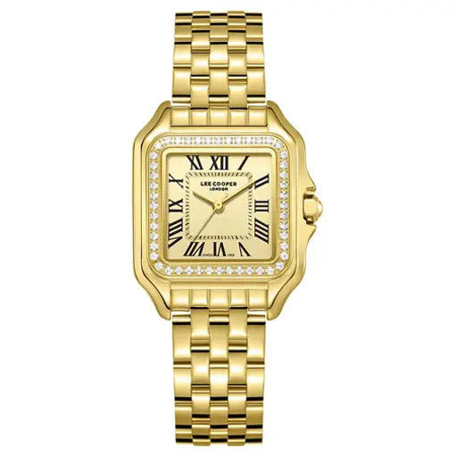 LEE COOPER Gold Metallic Bracelet LC08398.110 Women Watch