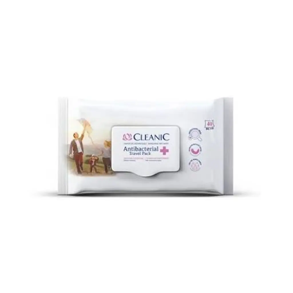 Cleanic - Refresh Anti-Bacterial Wet Wipes 40 Wipes Pack