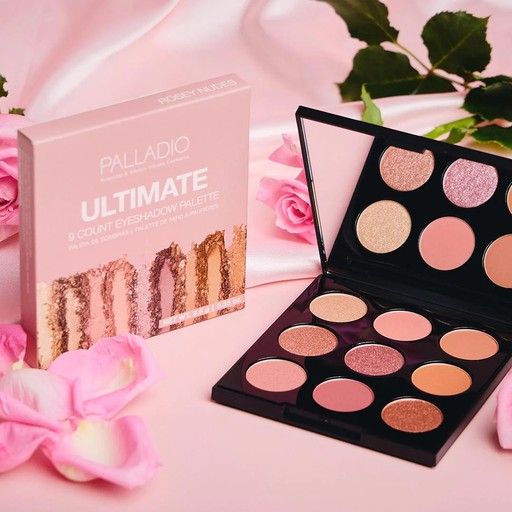 [PROPALLET11] Palladio Ultimate 9 Count Eyeshadow Palette (ROSEY NUDES)