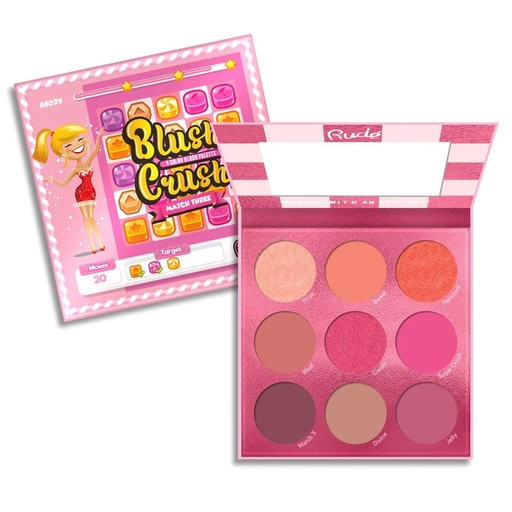 [88029] Rude Blush & Crush 9 Color Blush Palette - Match Three