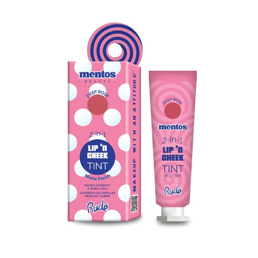 [38404] Rude X Mentos Lip'n Cheek Tint (Deep Rose)