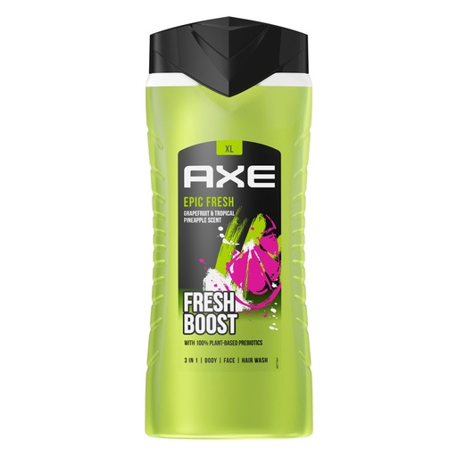 Axe Epic Fresh 3in1 shower gel for body, hair and face for men 400 ml