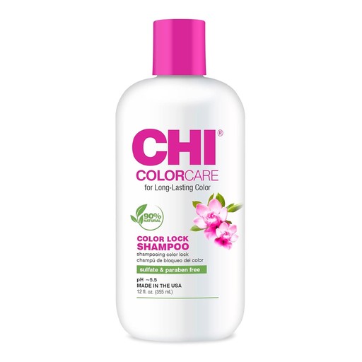 CHI ColorCare Color Lock Shampoo, Locks In Color & Replenishes Moisture For Color-Treated Hair, Sulfate  12 Oz