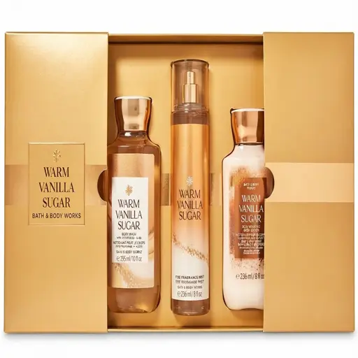 Bath & Body Works Warm Vanilla Sugar Set 3 PCS