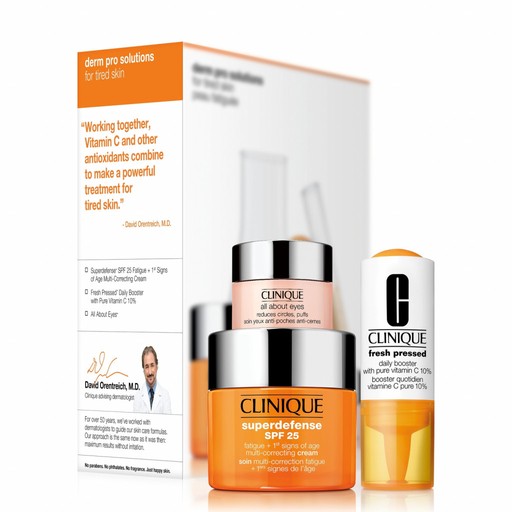 CLINIQUE set Superdefense Cream 50ml + Boost Vitc 8,5ml + All About Eyes
