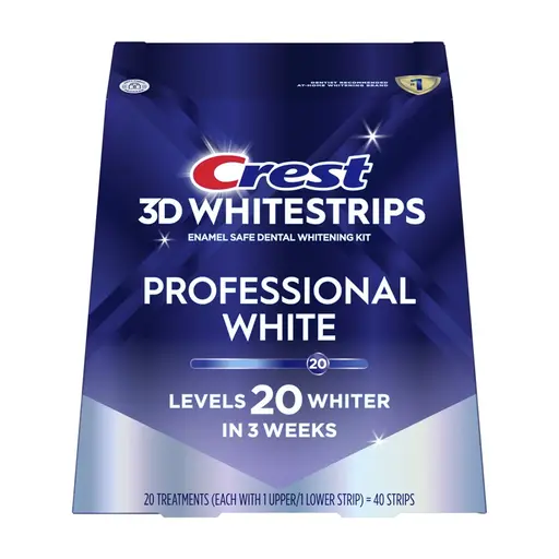 Crest 3D White Professional Teeth Whitening Strips kit - 20Treatments (40 Strips 20 upper 20 lower) 