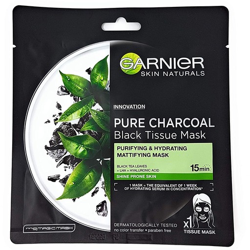 GARNIER PURE CHARCOAL BLACK TISSUE MASK