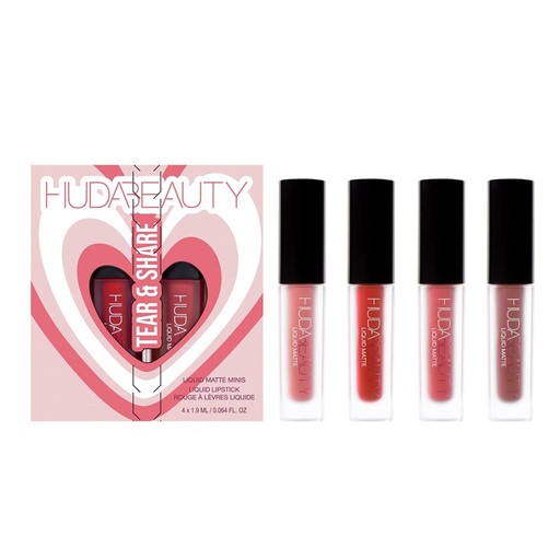 Huda Beauty Tear&Share Liquid Matte Mini Set Icon+Perfectiomist+First Class+Miss America